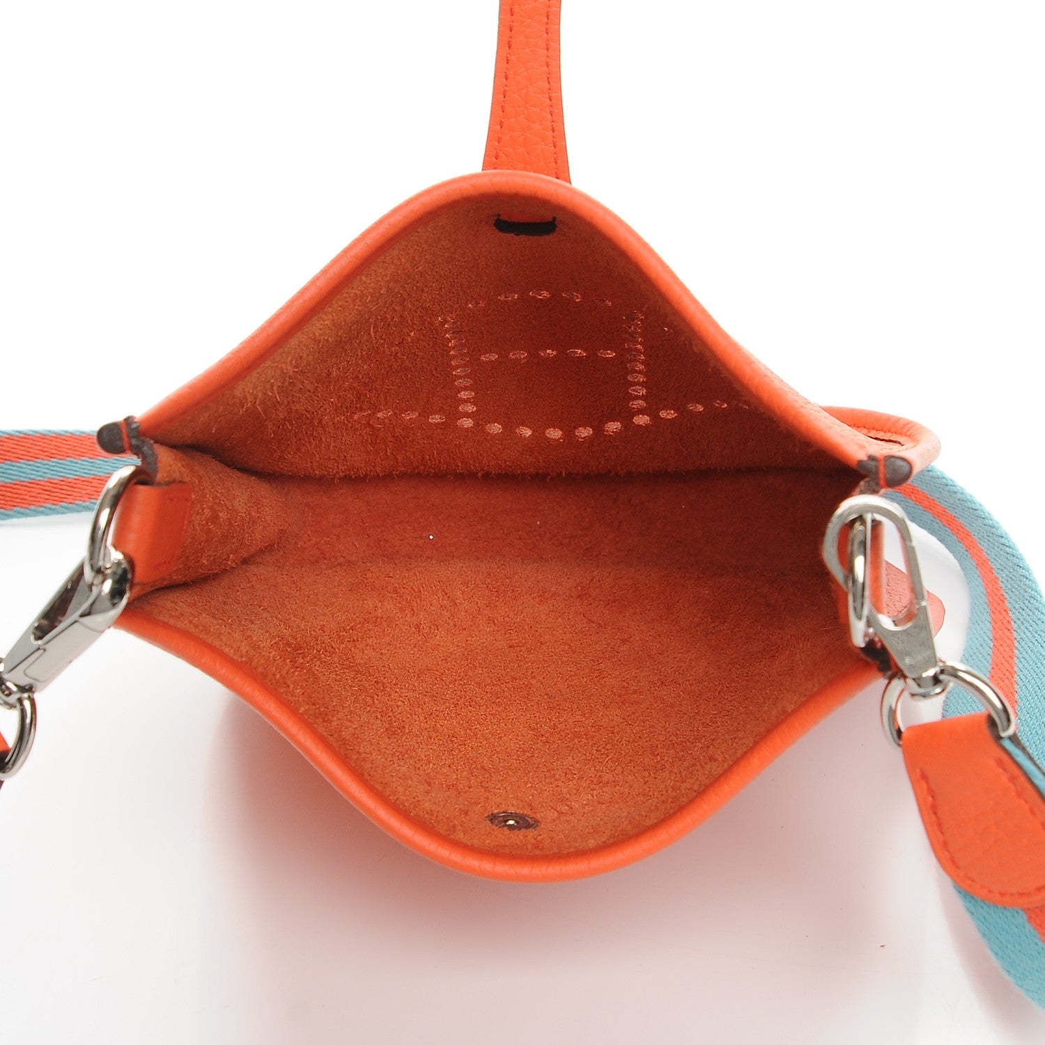 Hermes Taurillon Clemence Amazone Evelyne TPM Orange Poppy Saint Cyr 5 of 9
