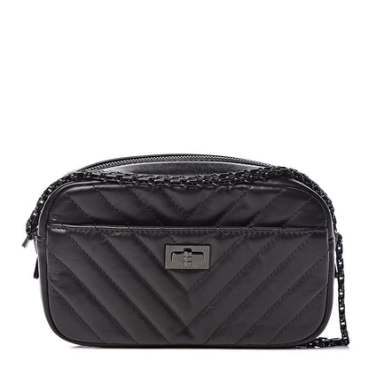 Chanel Aged Calfskin Chevron Mini Reissue Camera Case So Black 1 of 11