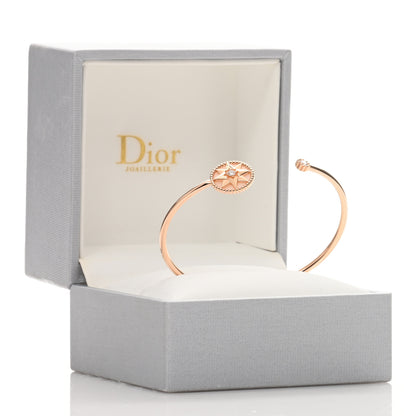 Christian Dior 18K Rose Gold Diamond Pink Opal Rose Des Vents Cuff Bracelet 4 of 4