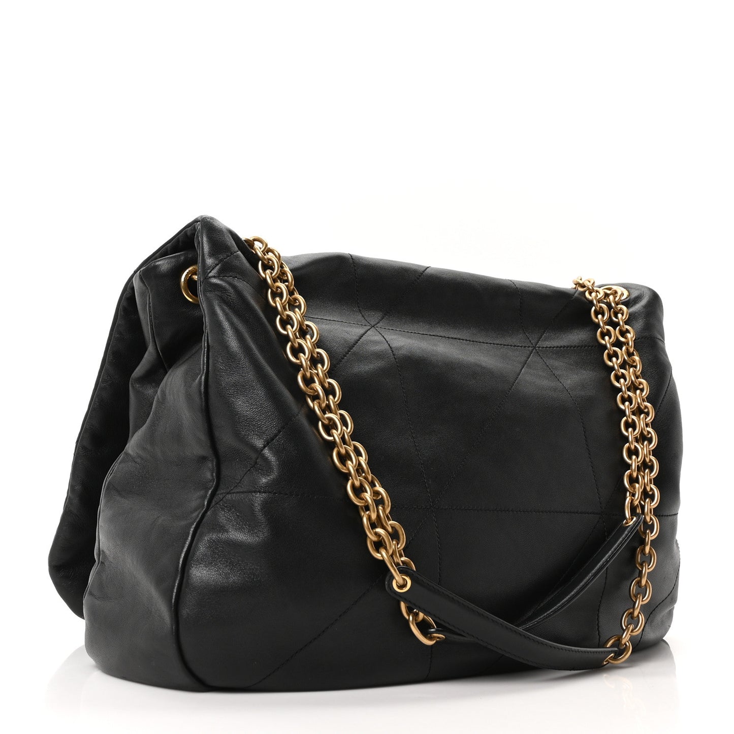 Lambskin Matelasse Monogram Large Jamie 4.3 Black