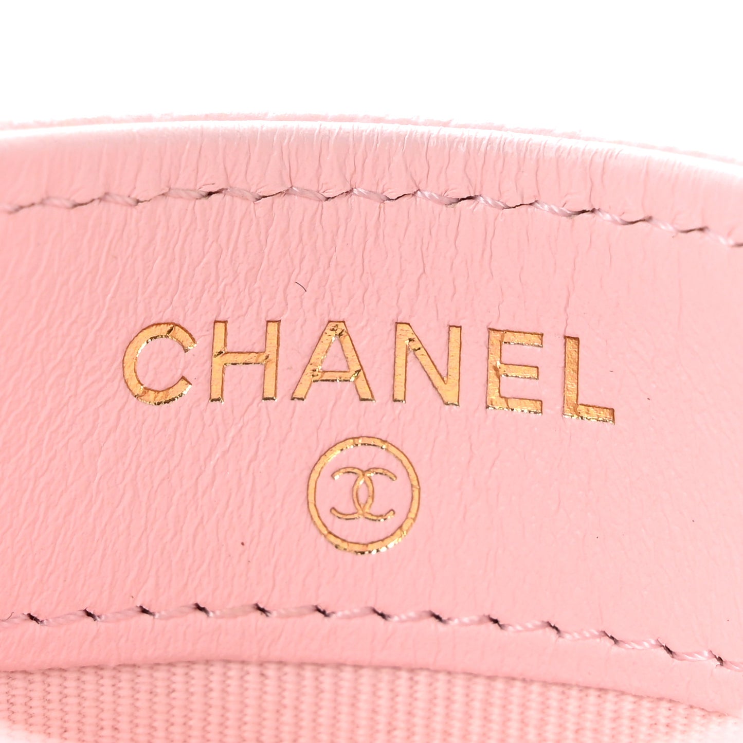 Caviar Quilted Crystal Card Holder Pink