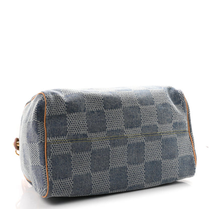 Louis Vuitton Damier Denim 3D Speedy Bandouliere 40 Bleu 3 of 9