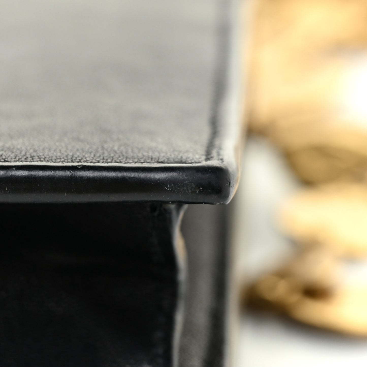 Smooth Calfskin Classic Monogram Kate Heart Tassel Heart Chain Wallet Black