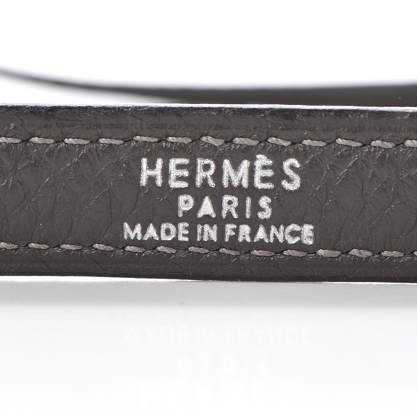 Taurillon Clemence Tri-color Kelly Retourne 35 Graphite Gris Tourterelle Gris Clair