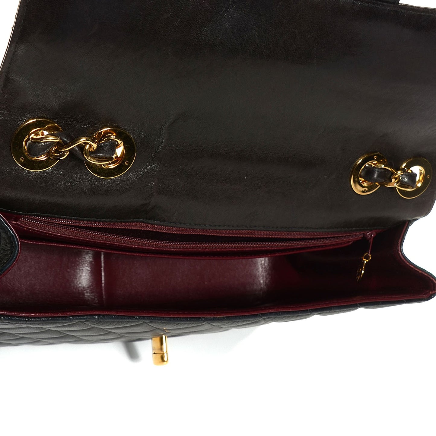 Lambskin Quilted Jumbo Flap Black