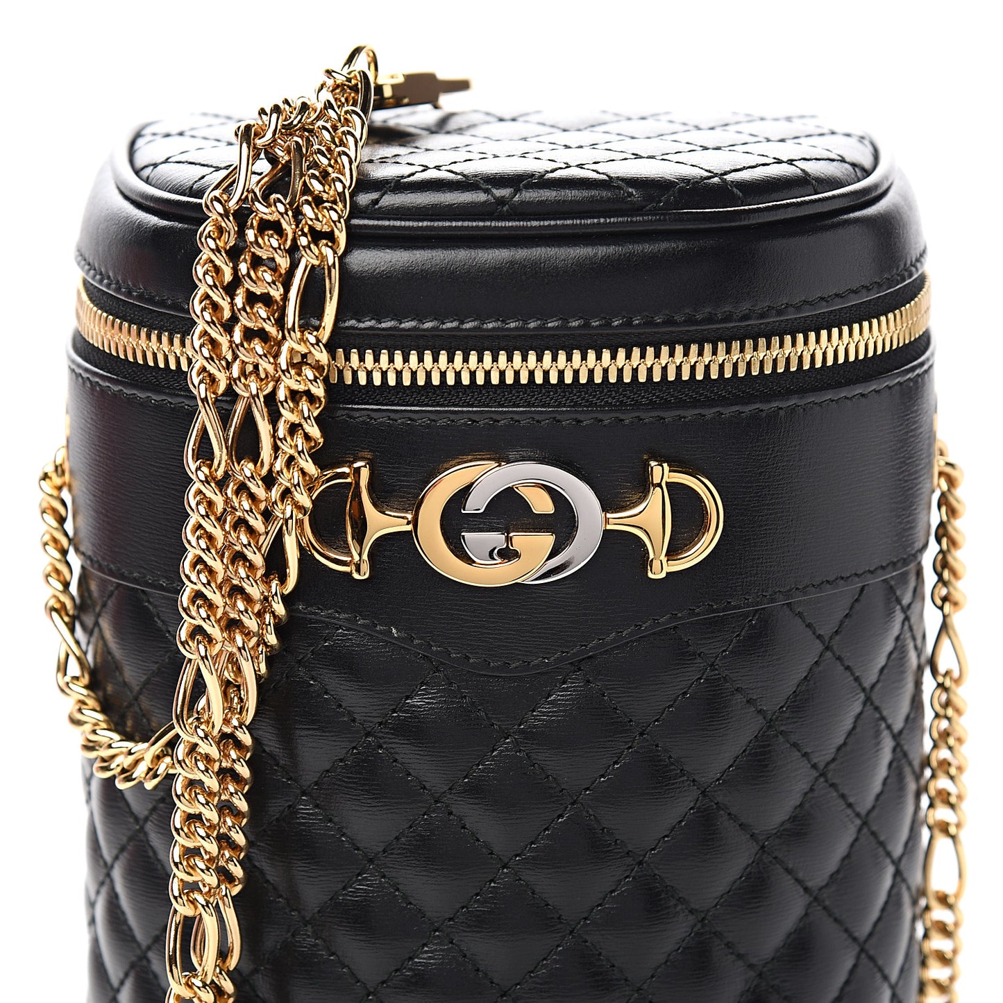 Calfskin Trapuntata Zumi Belt Bag Black