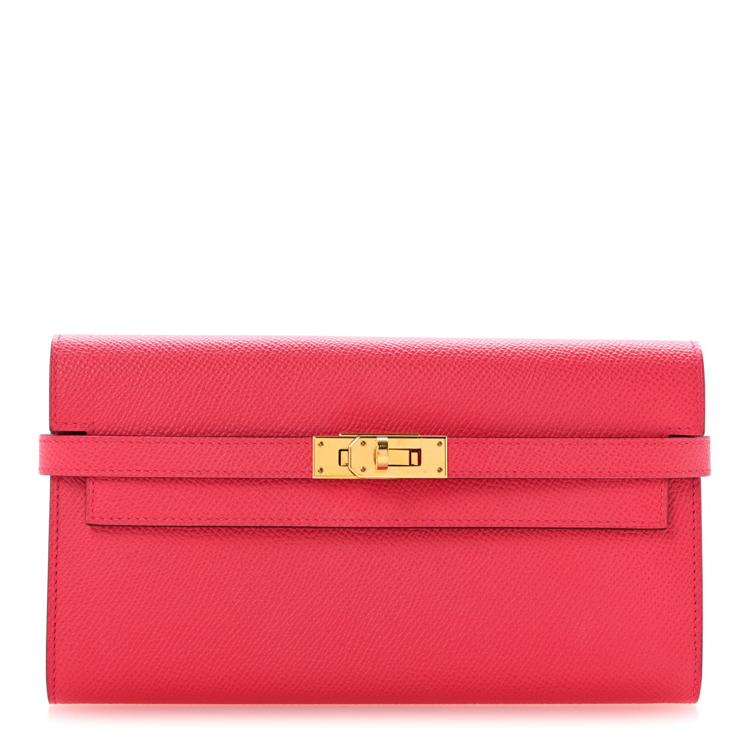Hermes Epsom Kelly Longue Wallet Rose Extreme 1 of 11