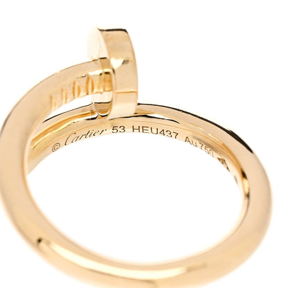 Cartier 18K Yellow Gold Juste Un Clou Ring 53 6.25 4 of 5