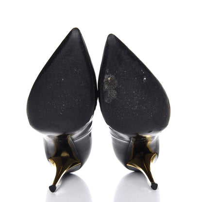 Saint Laurent Patent Calfskin Clara Pumps 38.5 Black 7 of 11