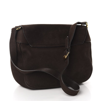Gucci Nubuck Ribot Horse Heads Flap Bag Brown 3 of 10