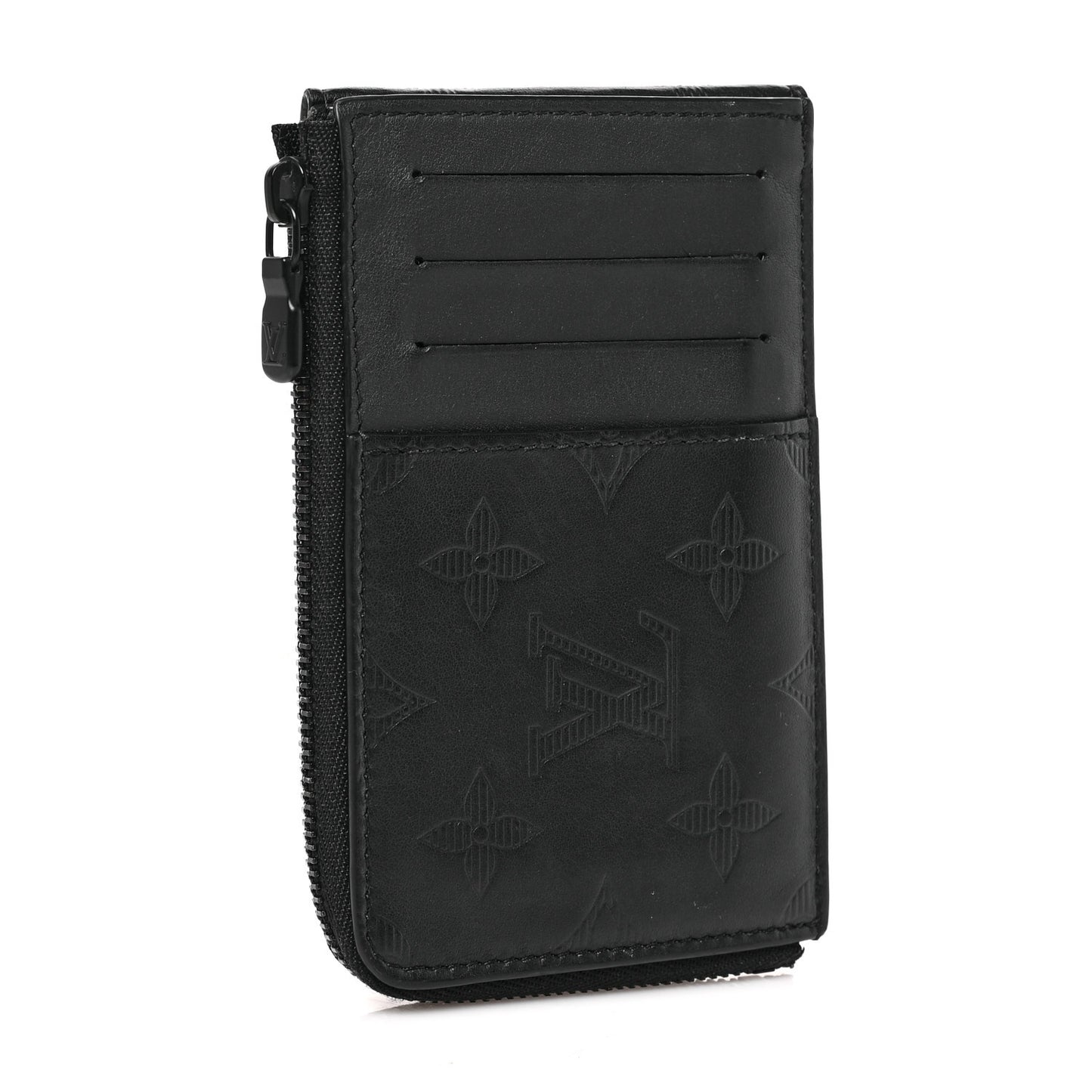 Calfskin Monogram Shadow Hybrid Wallet Black