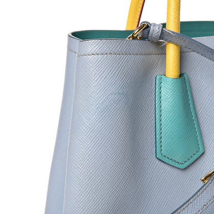 Prada Saffiano Cuir Small Double Bag Astrale Giada Multicolor 14 of 24