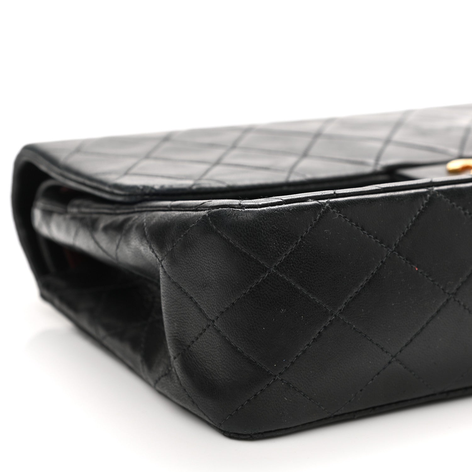 Chanel Lambskin Quilted Medium Double Flap Black 9 of 19