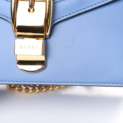 Gucci Calfskin Mini Sylvie Chain Shoulder Bag Clear Sky Blue 11 of 11