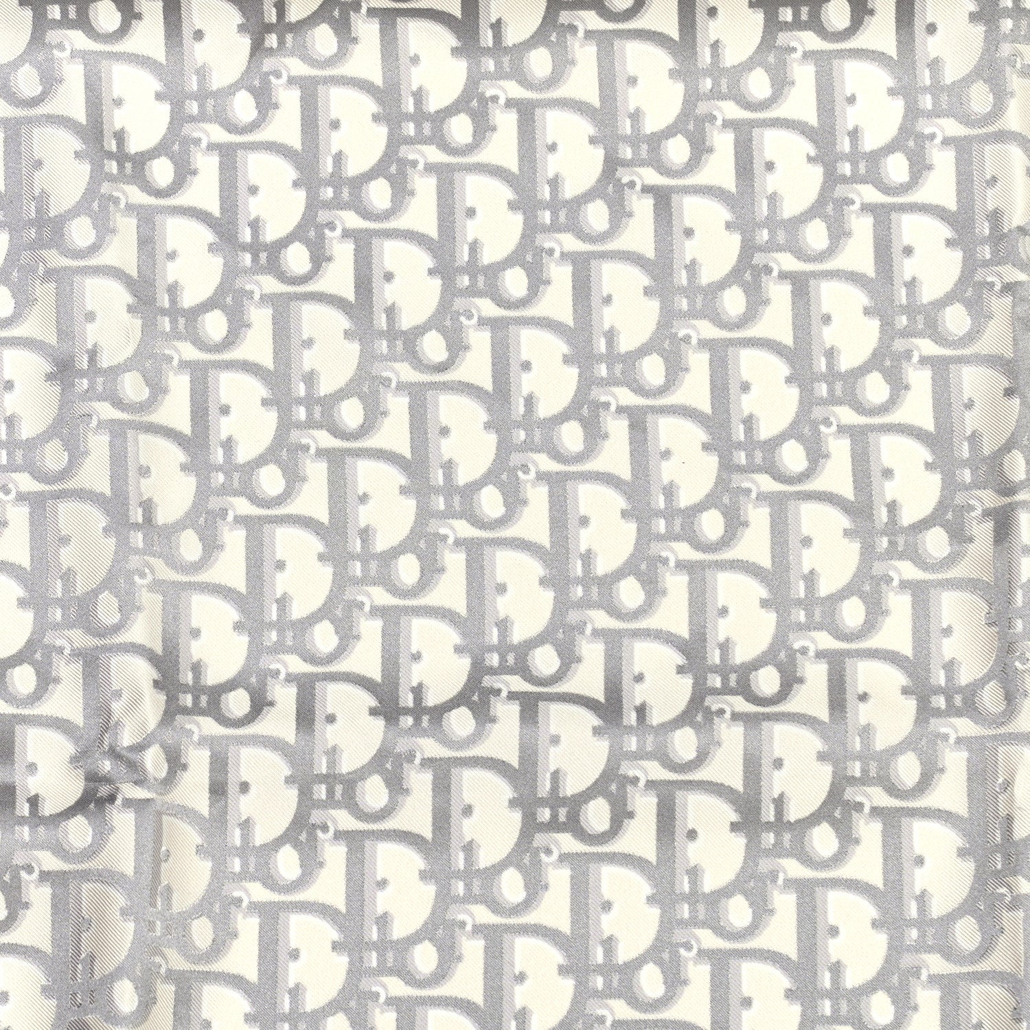 Christian Dior Silk Oblique Scarf Grey 7 of 10