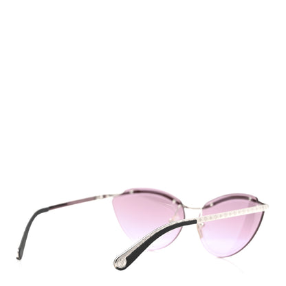 Louis Vuitton Metal Thelma And Louise Cat Eye Sunglasses Z1040W Purple 4 of 9