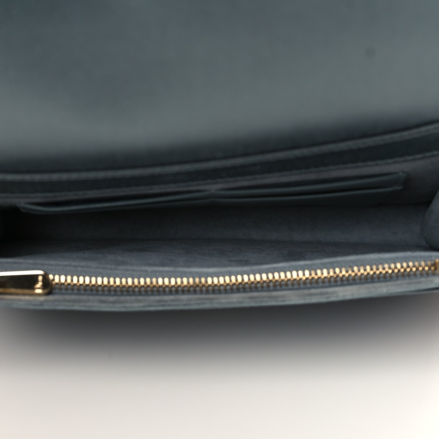 Christian Dior Satin Diorama Wallet on Chain Pouch Blue Gray 5 of 9