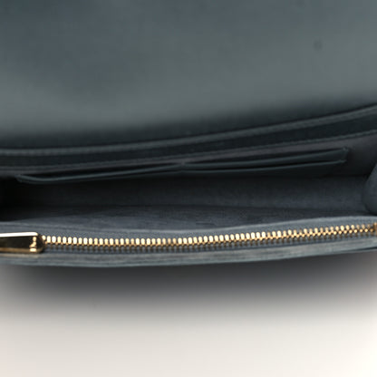 Christian Dior Satin Diorama Wallet on Chain Pouch Blue Gray 5 of 9
