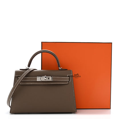 Hermes Epsom Mini Kelly Sellier 20 Etoupe 14 of 14