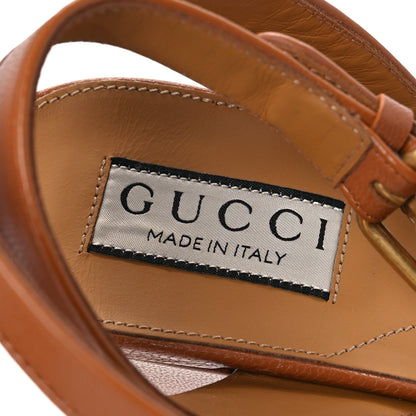 Gucci Quentin Granada Kid Horsebit 25/60mm Platform Sandals 38 Harness Brown 9 of 12