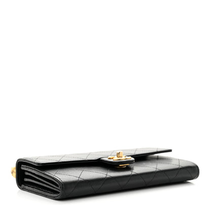 Chanel Lambskin Quilted Chic Pearls Clutch With Chain Black 4 of 13