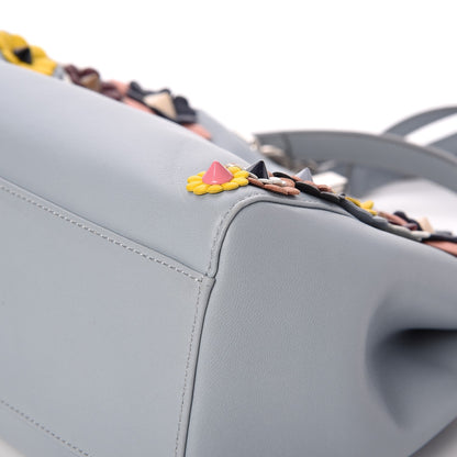 Fendi Nappa Flowerland Mini Peekaboo Iconic Satchel Light Blue 12 of 14