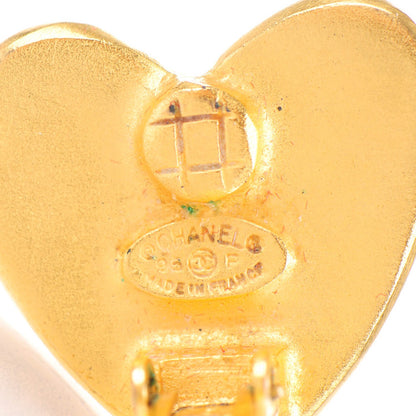 Chanel CC Heart Clip On Earrings Gold 5 of 5