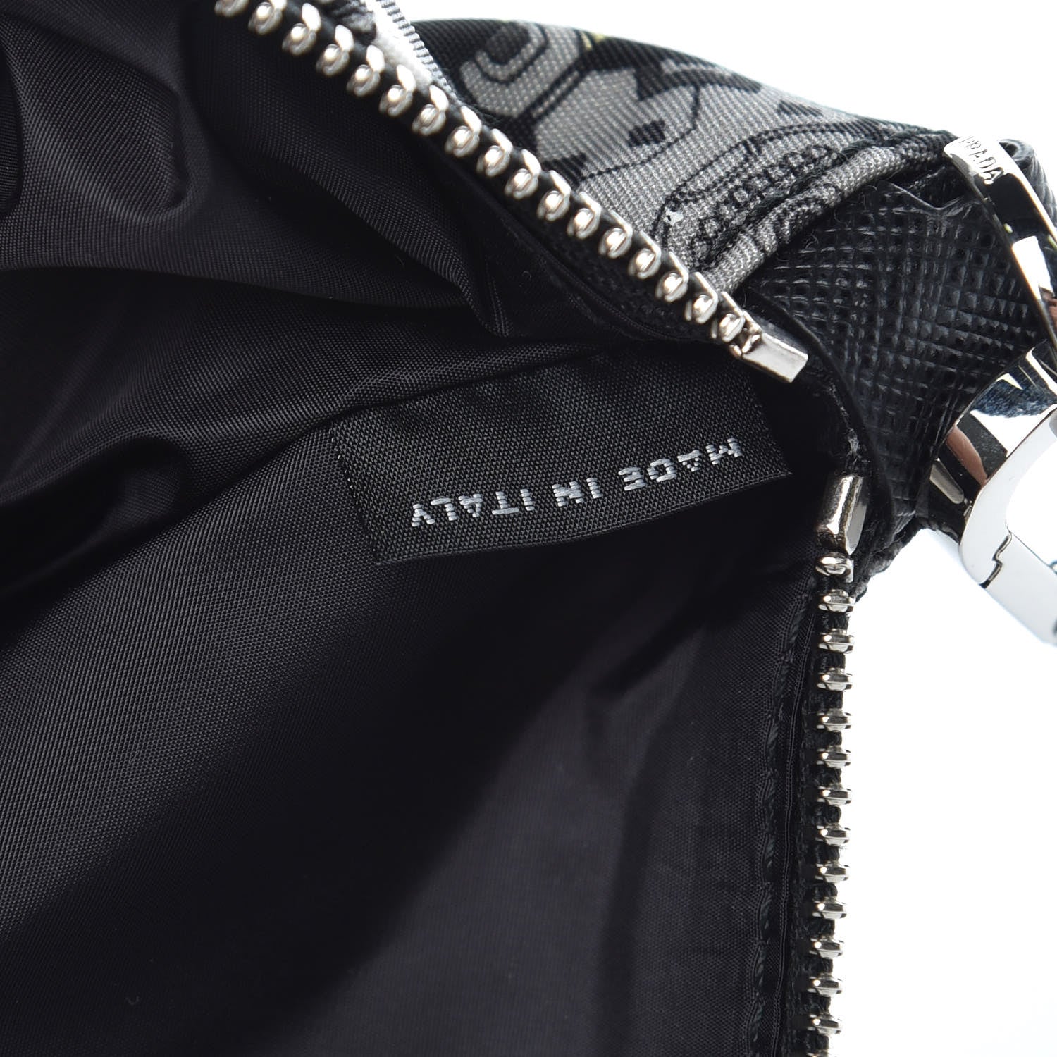 Prada X JAMES JEAN Tessuto Nylon Robot Monkey Wristlet Pouch Black 7 of 8