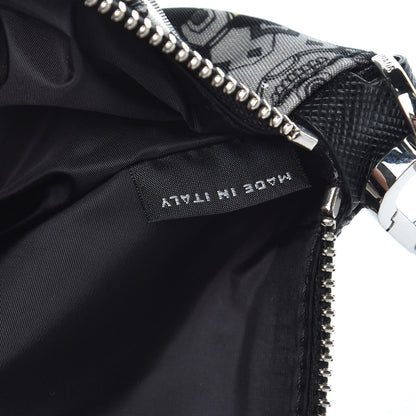 Prada X JAMES JEAN Tessuto Nylon Robot Monkey Wristlet Pouch Black 7 of 8