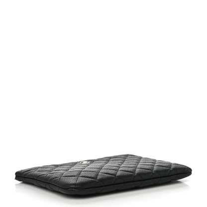 Chanel Caviar Quilted Medium Cosmetic Case Black 4 of 10