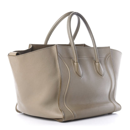 Celine Drummed Calfskin Medium Phantom Luggage Beige 3 of 13