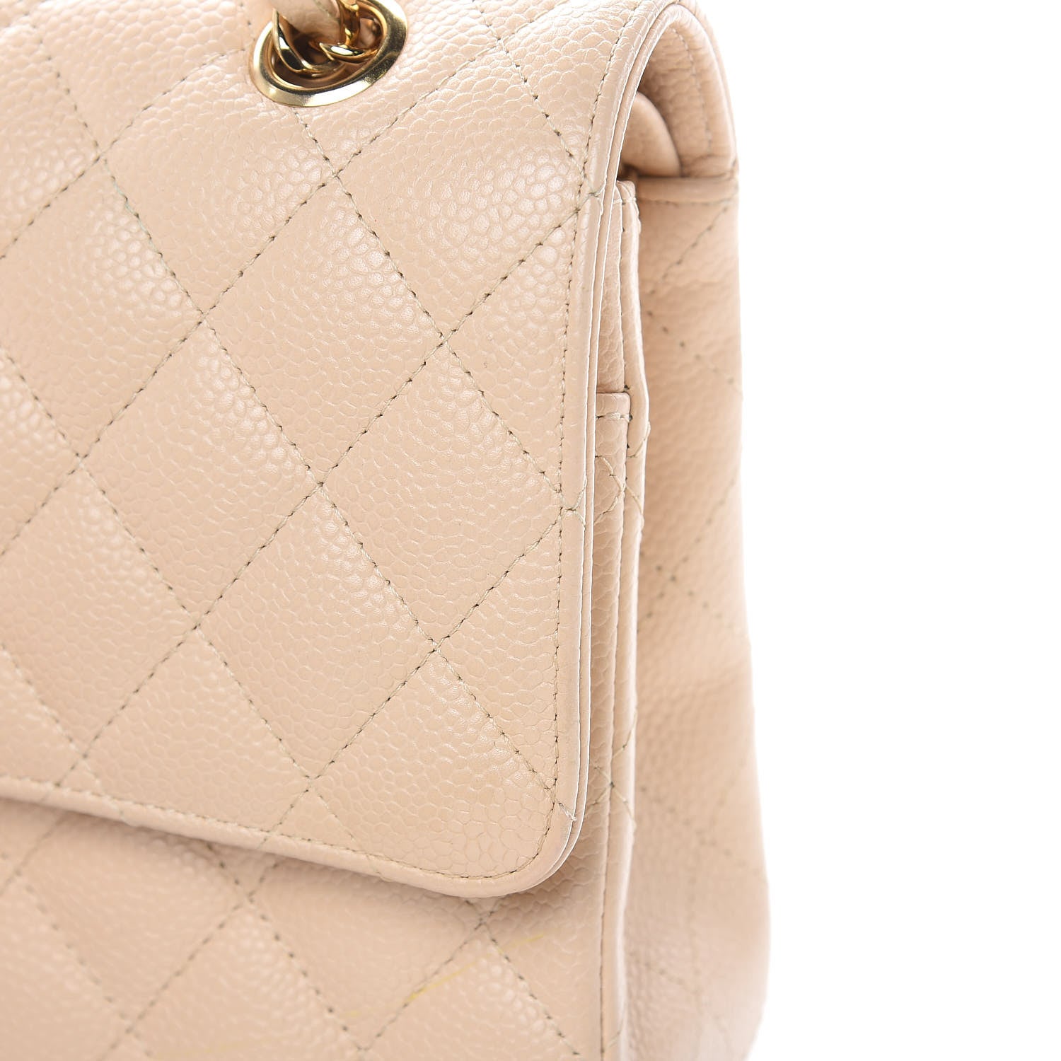Chanel Caviar Quilted Medium Double Flap Beige Clair 11 of 13