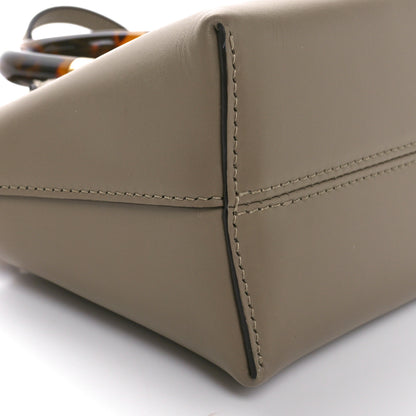Fendi Vitello King Plexiglass Logo Embossed Mini By The Way Top Handle Boston Bag Tortora 8 of 9