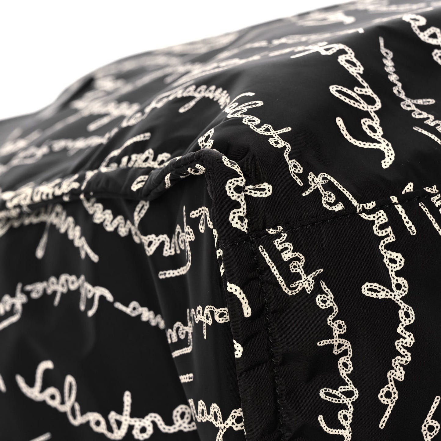 Nylon All Over Printed Logo Tote Black