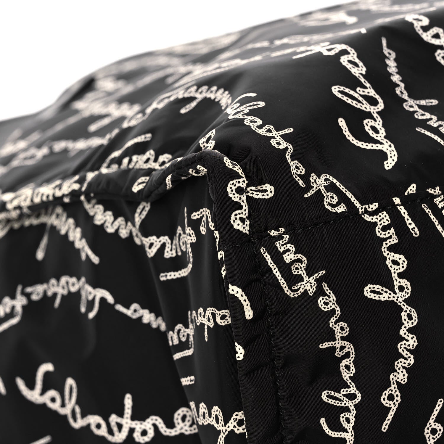 Salvatore Ferragamo Nylon All Over Printed Logo Tote Black 11 of 14