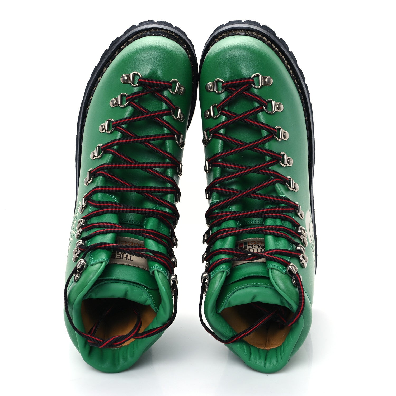 Gucci X THE NORTH FACE Calfskin Mens Hiking Ankle Boots 9 New Shamarock 2 of 11