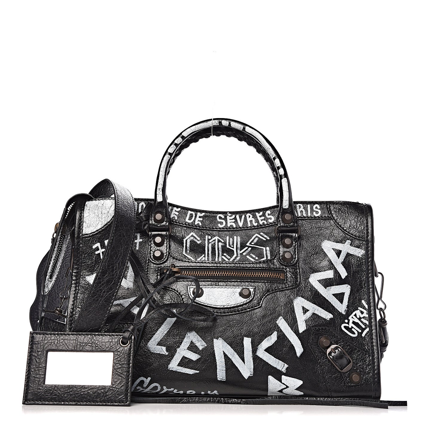 Agneau Classic Hardware Graffiti All Over S City Black