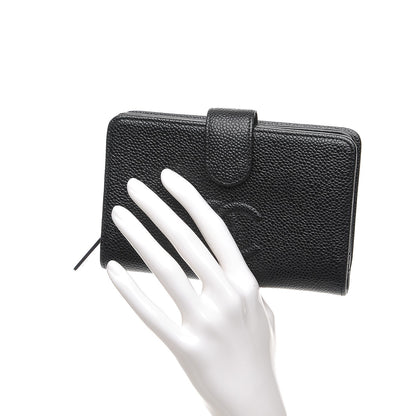 Chanel Caviar Timeless CC Zipped Pocket Wallet Black 2 of 9
