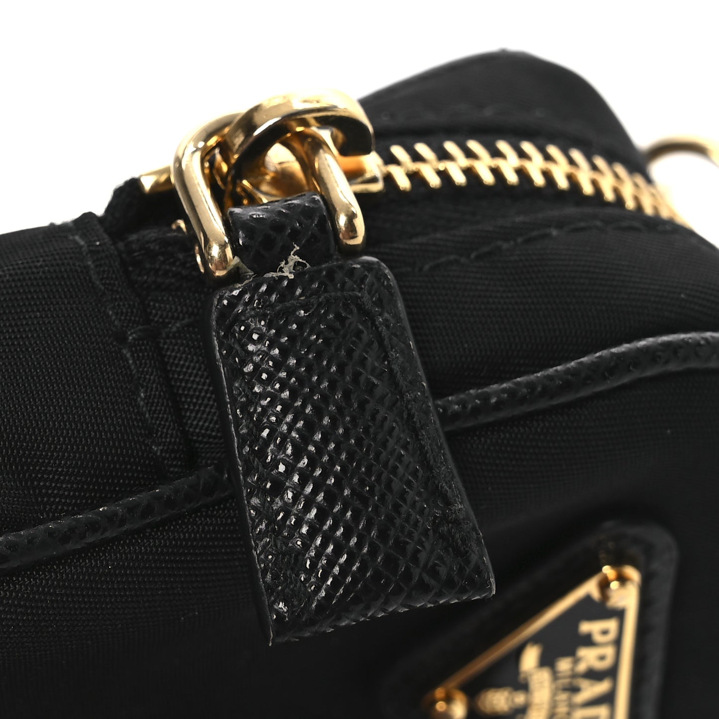 Tessuto Nylon Saffiano Mini Pouch Black