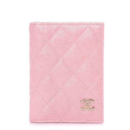 Chanel Iridescent Caviar Quilted Card Holder Wallet Rose Pink 1 of 7