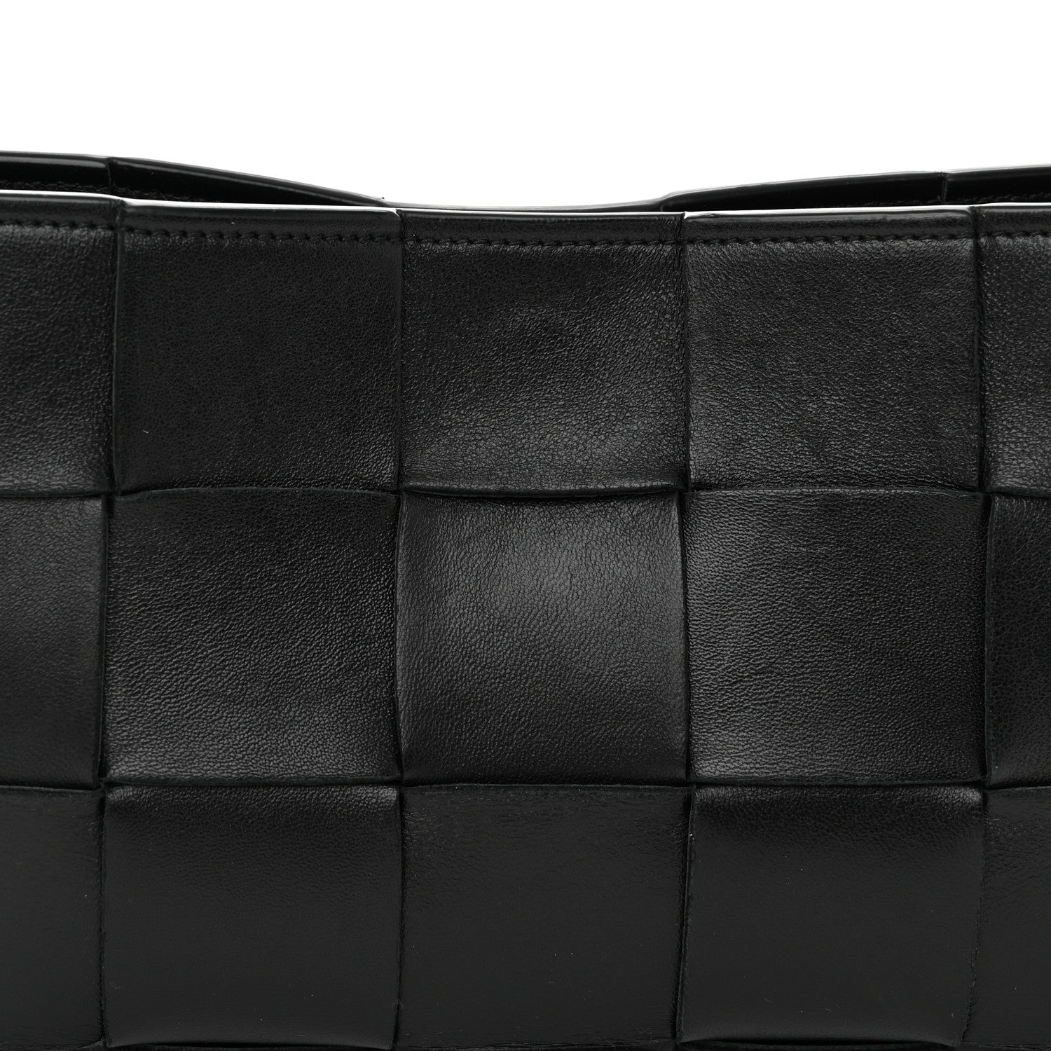 Bottega Veneta Calfskin Maxi Intrecciato Cassette Pouch On Strap Black 8 of 10