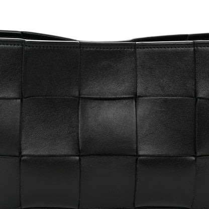 Bottega Veneta Calfskin Maxi Intrecciato Cassette Pouch On Strap Black 8 of 10
