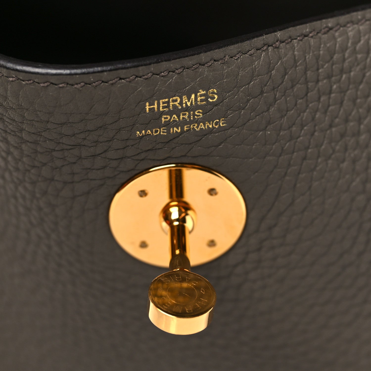 Hermes Taurillon Clemence Lindy 26 Etain 6 of 10