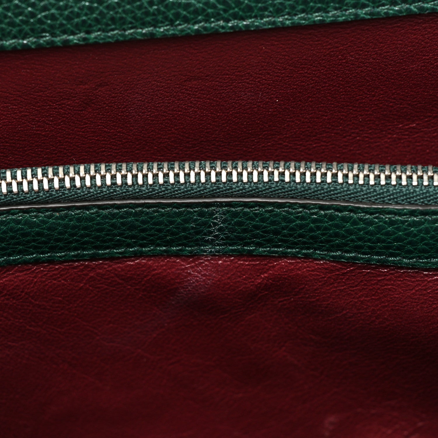 Gucci Grainy Calfskin Small Zumi Top Handle Bag Vintage Green 12 of 17