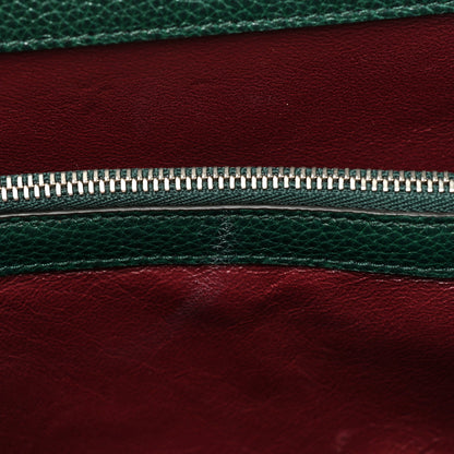 Gucci Grainy Calfskin Small Zumi Top Handle Bag Vintage Green 12 of 17