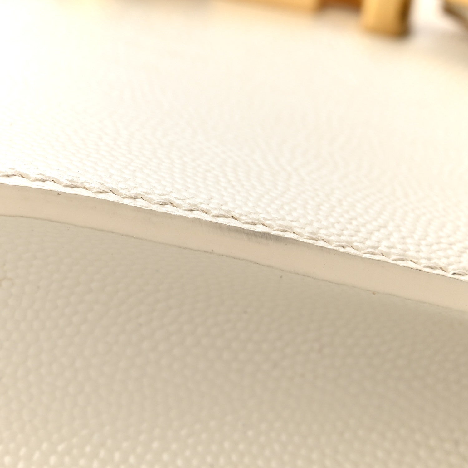 Saint Laurent Grain de Poudre Mini Classic Monogram Cassandra Top Handle Vintage White 10 of 13