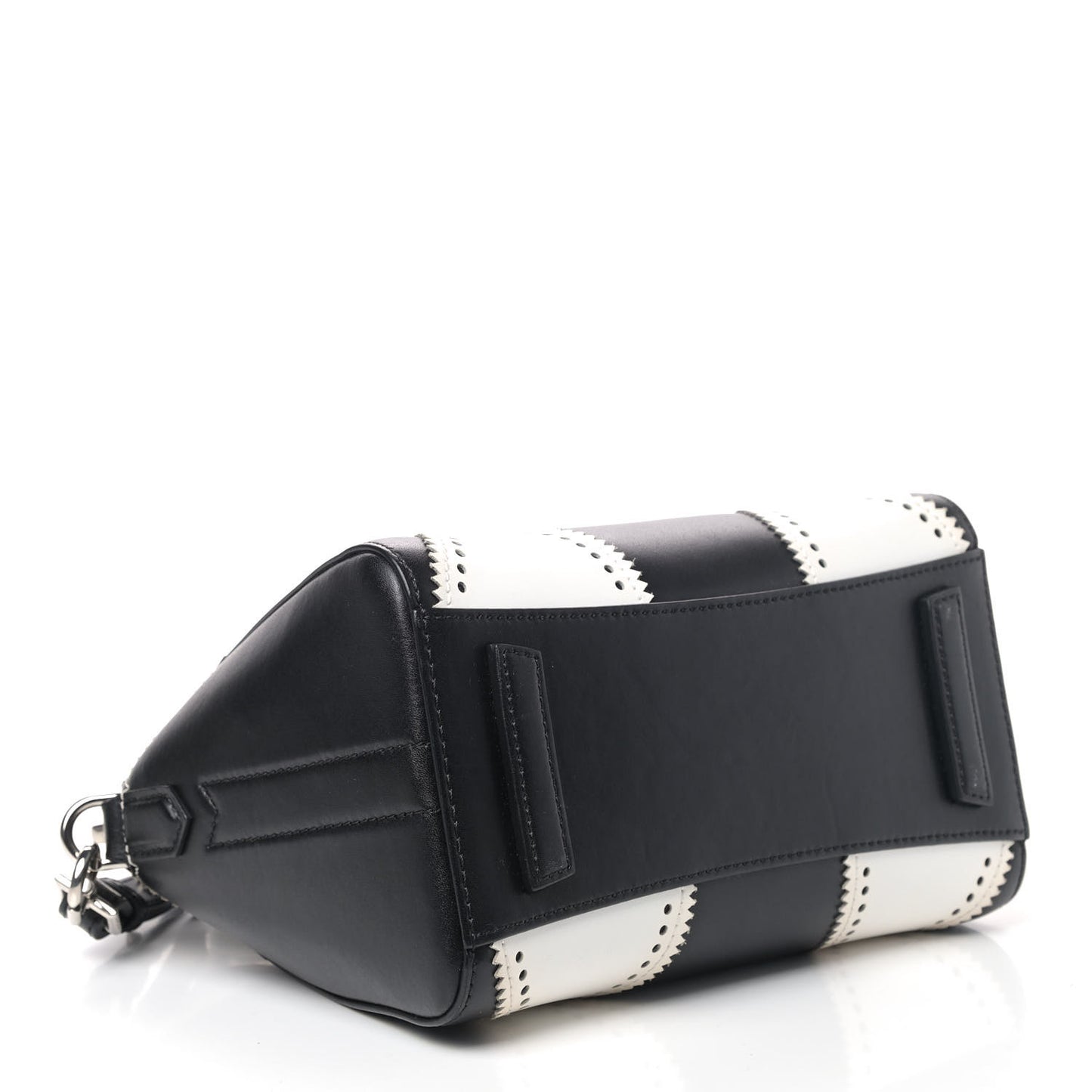 Calfskin Brogue Mini Antigona Black White