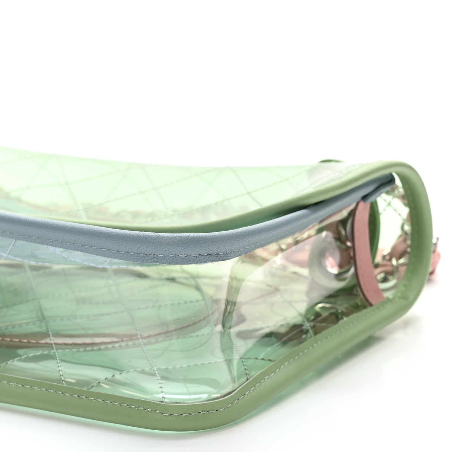 Chanel Lambskin PVC Quilted Medium Coco Splash Flap Blue Green 9 of 10