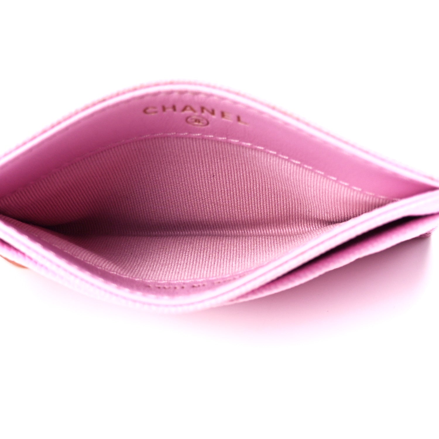 Chanel Caviar Quilted Card Holder Pink 5 of 13