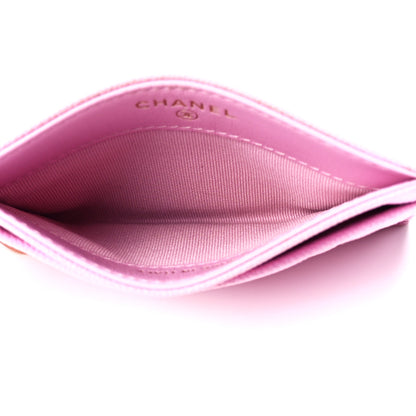 Chanel Caviar Quilted Card Holder Pink 5 of 13